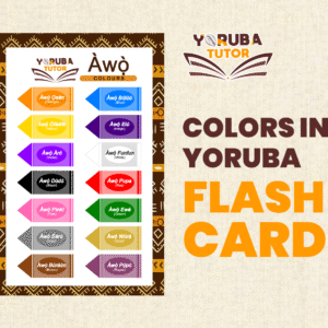 Colours In Yoruba Flash Cards