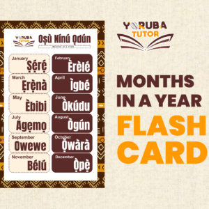 Months In A Year Flash Cards